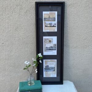 Framed Architectural Collage Art Print Washington DC Venice Rome